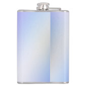 Name der lila blauen Holografie-Schmetterlingsmono Flachmann (Rückseite)