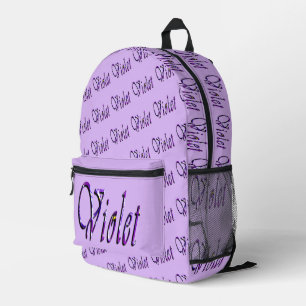 Name der lila Blumenrübe, Bedruckter Rucksack