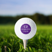 Name der lila Monogramm Golfball