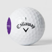 Name der lila Monogramm-Initialen Golfball (Logo)
