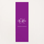 Name der lila Monogramm-Initialen Yogamatte (Vorderseite)