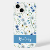 Name der Lila Wasserfarbe Blau Wildblume Case-Mate iPhone Hülle (Rückseite)