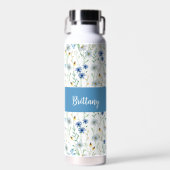 Name der lila Wildblume Trinkflasche (Vorne)