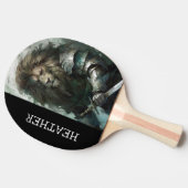 Name der Lion Warrior Monogram Tischtennis Schläger (Seitenansicht)
