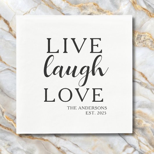 Name der Live-Lagh-Liebe zum Jahrestag Serviette