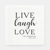 Name der Live-Lagh-Liebe zum Jahrestag Serviette (Vorderseite)