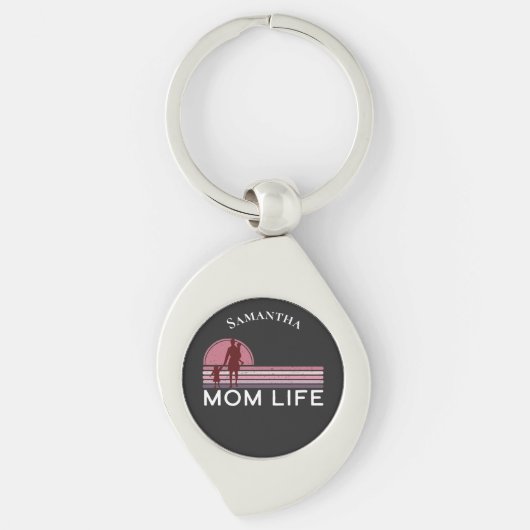Name der Mama am Muttertag Schlüsselanhänger (Vorderseite)