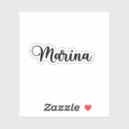 Name der Marina - Handgeschriebene Kalligrafie Aufkleber