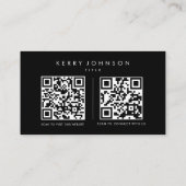 Name der Marke Formeller Minimalistischer einfache Visitenkarte (Rückseite)