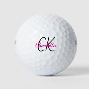 Name der Markierungen für das hellrosa Monogramm Golfball