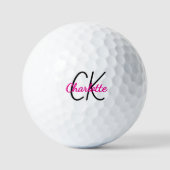 Name der Markierungen für das hellrosa Monogramm Golfball (Vorderseite)