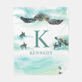 Name der Meeresschildkröte Fleecedecke (Vorderseite)