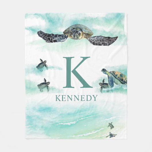 Name der Meeresschildkröte Fleecedecke (Vorderseite)