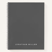 Name der Minimalistischen Beruflichen Monogramm Notizblock (Vorderseite)