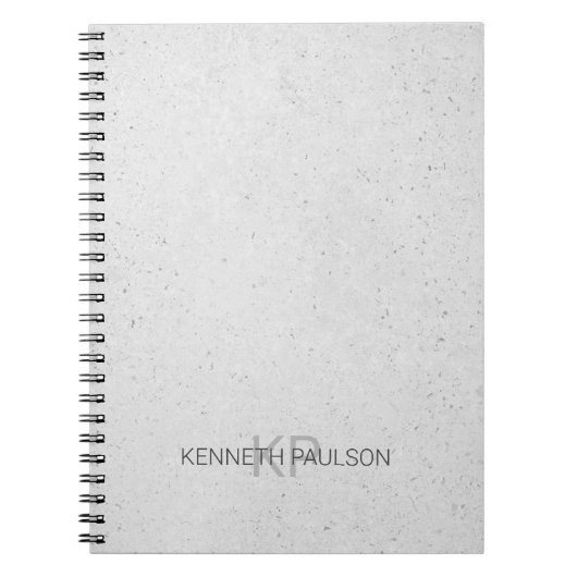 Name der Minimalistischen Betonmaskuline Notizblock (Vorderseite)