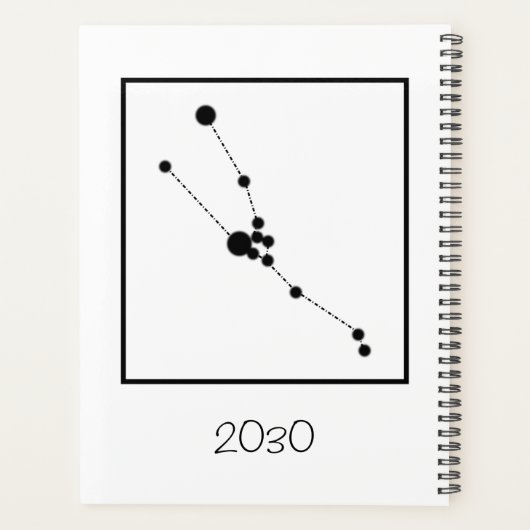 Name der Minimalistischen Blume Taurus zodiac Planer (Rückseite)