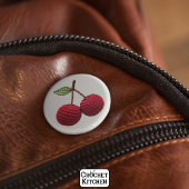Name der Minimalistischen Girly Crochet Red Cherry Button
