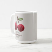 Name der Minimalistischen Girly Crochet Red Cherry Kaffeetasse (Vorderseite Links)