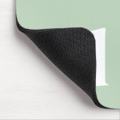Name der Minimalistischen hellgrünen Monogramm Mousepad (Ecke)