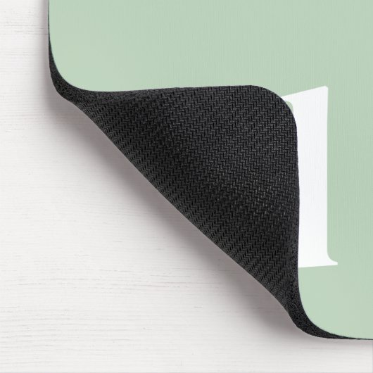 Name der Minimalistischen hellgrünen Monogramm Mousepad (Ecke)