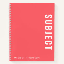 Name der Minimalistischen Korallenschule Notizblock