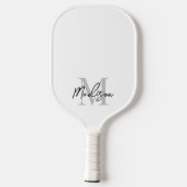 Name der Minimalistischen, modernen, schwarzen Sch Pickleball Schläger (Rückseite)