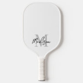 Name der Minimalistischen, modernen, schwarzen Sch Pickleball Schläger (Vorderseite)