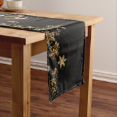 Name der Minimalistischen Schwarz-Gold-Schneeflock Großer Tischläufer (Beispiel)