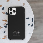 Name der Minimalistischen Schwarzweiß-Monogramm Case-Mate iPhone Hülle
