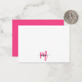 Name der Minimalistischen Skriptmonografie Hot Pin Mitteilungskarte (Vorderseite/Rückseite Beispiel)