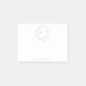 Name der Minimalistischen Skriptmonogramm-Bezeichn Post-it Klebezettel (Vorderseite)