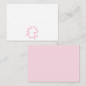 Name der Minimalistischen Skriptmonogramm - Hot-Pi Mitteilungskarte (Vorne/Hinten)