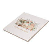 Name der mit Monogramm Waldflora Botanischer Famil Fliese (Seite)