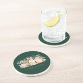 Name der mit Monogramm Waldflora Botanischer Famil Getränkeuntersetzer (Seite)