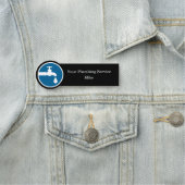 Name der Mitarbeiter des modernen Klempnerdienstes Namensschild (Beispiel)