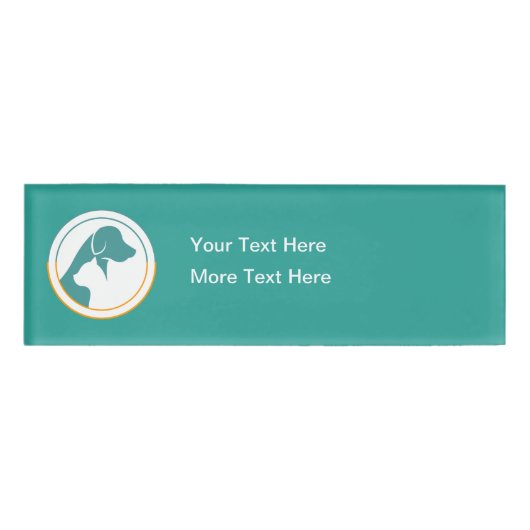 Name der Mitarbeiter des Veterinärthemas Namenschild (Vorderseite)