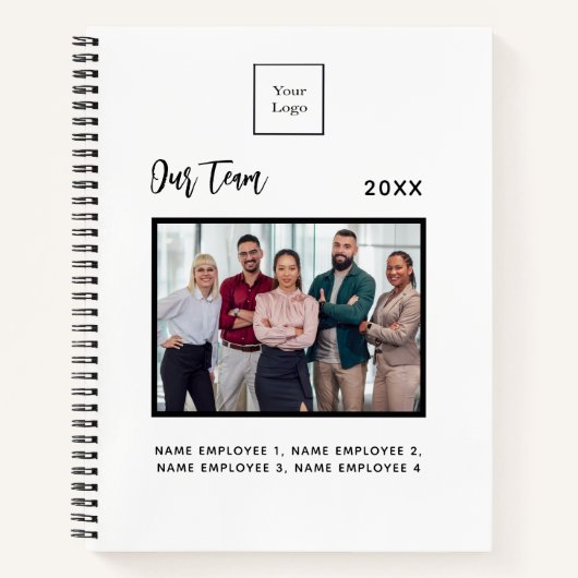 Name der Mitglieder des Foto-Teams Notizblock (Vorderseite)