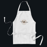 Name der modernen Black Gold Monogram Script-Famil Schürze<br><div class="desc">Moderne Schürze mit dem Namen Monogram. Sie können den Namen und das Monogramm zunächst personalisieren,  um Ihr eigenes einzigartiges Design zu erstellen. Entwickelt von Thisisnotme©</div>