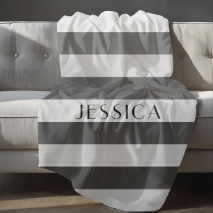 Name der modernen grauen Streifen Fleecedecke
