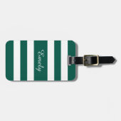 Name der modernen grünen Streifen Gepäckanhänger (Vorderseite horizontal)