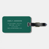 Name der modernen grünen Streifen Gepäckanhänger (Rückseite horizontal)