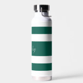 Name der modernen grünen Streifen Trinkflasche (Links)