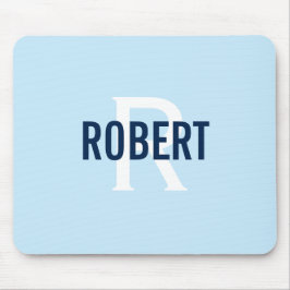 Name der modernen Salbei-Grünen-Männer Monogramm Mousepad