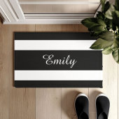 Name der modernen schwarzen und weißen Streifen Fußmatte