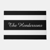 Name der modernen schwarzen und weißen Streifen Fußmatte (Vorderseite)