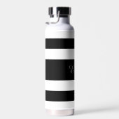 Name der modernen schwarzen und weißen Streifen Trinkflasche (Rechts)