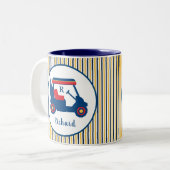Name der Monografie Navy und Red Golf Zweifarbige Tasse (Vorderseite Links)