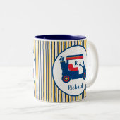 Name der Monografie Navy und Red Golf Zweifarbige Tasse (VorderseiteRechts)