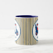 Name der Monografie Navy und Red Golf Zweifarbige Tasse (Mittel)