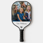 Name der Monogram-Familie für die personalisierte  Pickleball Schläger (Vorderseite)